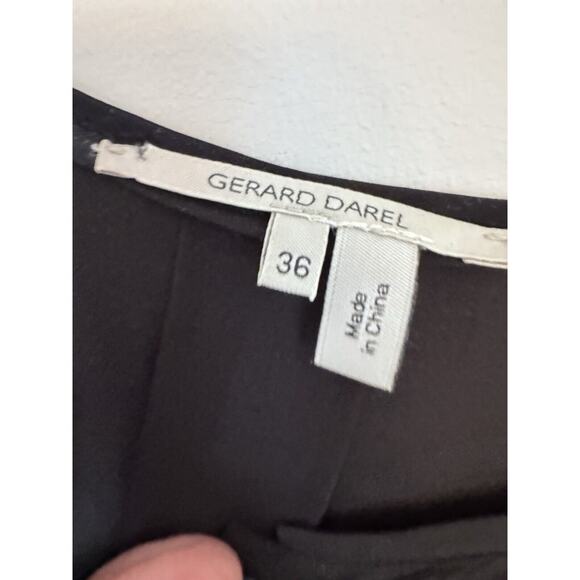 Gerard Darel Womens Black Semi Sheer Long-Sleeve Blouse Shirt Top Size 36 Silk - Picture 5 of 16